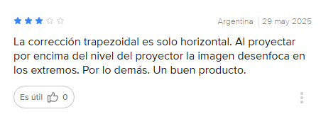 Opinion de usuario sobre proyector gadnic 550 lumens